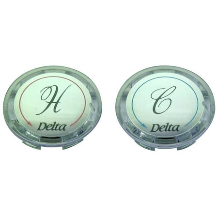 Delta RP19659 - Faucet Handle Buttons,Hot/Cold,Clear,PR