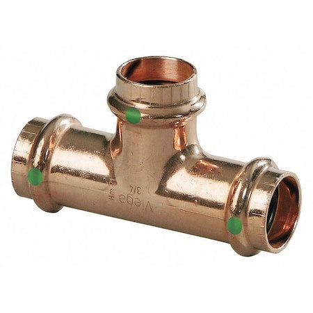 Viega 15458 - Tee, Copper, Press-fit 1 1/2", 1", 1"