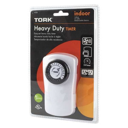 Nsi Tork 405B - Plug-In Timer, Indoor, LED/CFL, Heavy Duty