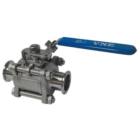 Vne EG90CC-62.5 - 2-1/2" Clamp Stainless Steel Sanitary Ball Valve 2-Way