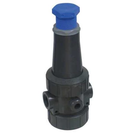 Plast-O-Matic PRH025V-PP - Pressure Regulator,1/4 In,10 to 125 psi