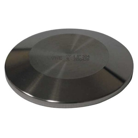 EG16A1.5 - Cap, Stainless Steel, Clamp 1 1/2 in