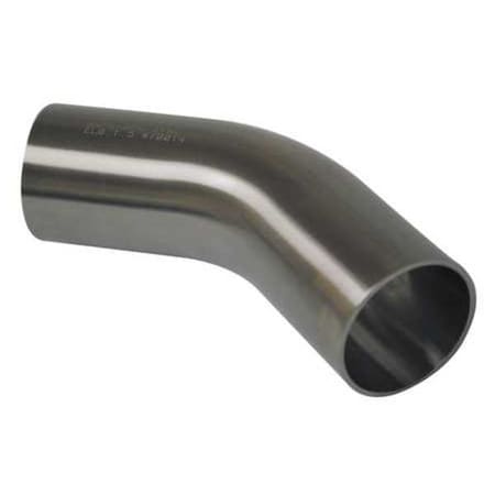 Maxpure TE2KS6L.75-PL - 3/4" Orbital Weld T316 L SS 45 Degree Elbow