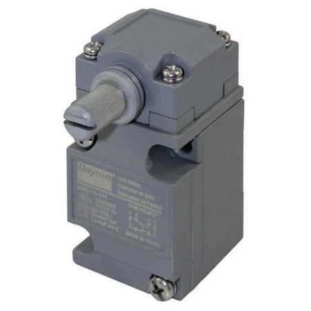 Dayton 11X445 - Heavy Duty Limit Switch, No Lever, Rotary, SPDT, 10 A at 600 V AC, Actuator Location: Side