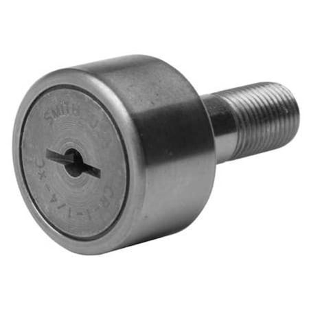 Smith Bearing CR-1-1/4-XC - Double Sealed Cam Follower, Crowned Stud, Alloy Steel, 1-1/4 in Dia, 3/4 in Wd