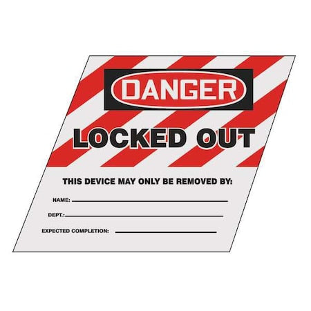 Accuform KDD492RD - Ball Valve Lockout Label,1-1/2 In. H, KDD492 RD