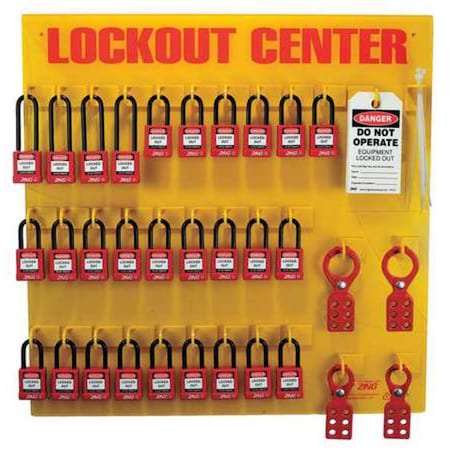 Zing 7116 - Lockout Station,Filled,28 Padlocks