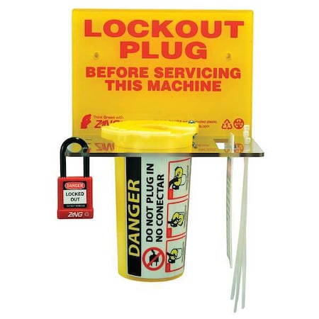 Zing 7117 - Lockout Station,Filled,Elctrical,10 In H
