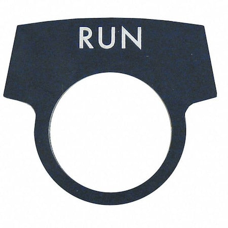 Appleton Electric LNPRUNQ - Legend Plate,Run,White/Black,Half-Round