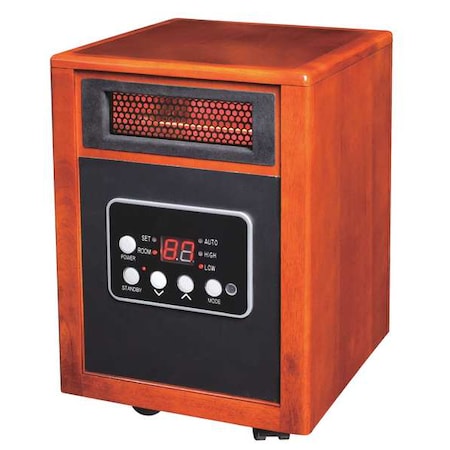 N/A 12H976 - Portable Electric Heater, 1500, 120 V AC, 1 Phase, 5200 Btu H, Non-Oscillating