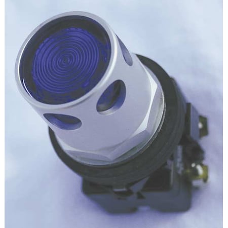 Eaton HT8GDBABF7 - Illuminated Push Button, 30 mm, 1 NO/1 NC, Blue