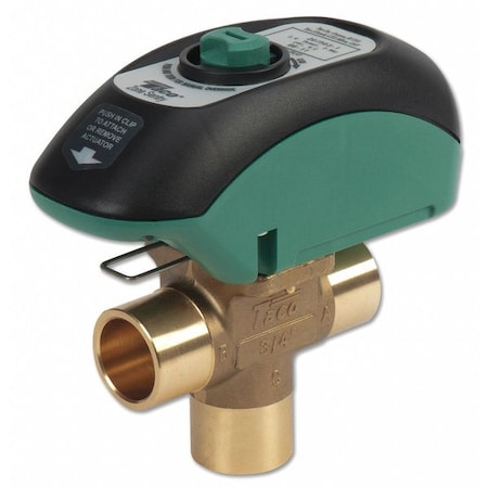 Taco Z075C3-2 - Motorized Zone Valve,NC,Brass,3/4in Sweat