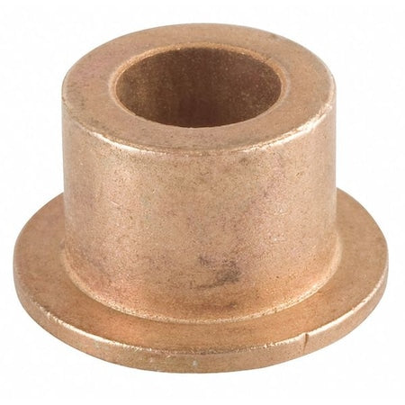 Bunting Bearings EF081008 - Flanged Sleeve Bearing, Bronze, 1/2 in Bore Dia, 5/8 in OD, 1/2 in L, 220 Degrees F Max Temp, 3 PK