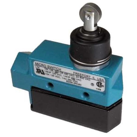 Honeywell BZE6-2RN80 - Limit Switch, Plunger, Roller, 1 NC/1 NO, 15 A at 600 V AC, Actuator Location: Top