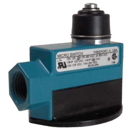 Honeywell BZV6-2RN - Limit Switch, Plunger, 1 NC/1 NO, 15 A at 600 V AC, Actuator Location: Top