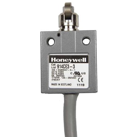 Honeywell 914CE3-3 - Miniature Limit Switch - 914 CE, Cross Roller Plunger, SPDT, IP68 Rated