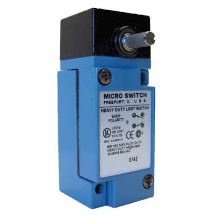 Honeywell LSYPB1A - Heavy Duty Limit Switch, No Lever, Rotary, 1 NC/1 NO, 10 A at 600 V AC, Actuator Location: Side