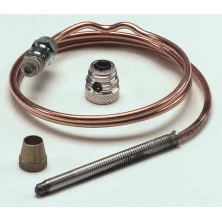 Robertshaw 1970-036 - Thermocouple, LP/NG, 20 to 30 m V, 36 in L., Threaded, Tinnerman Clip