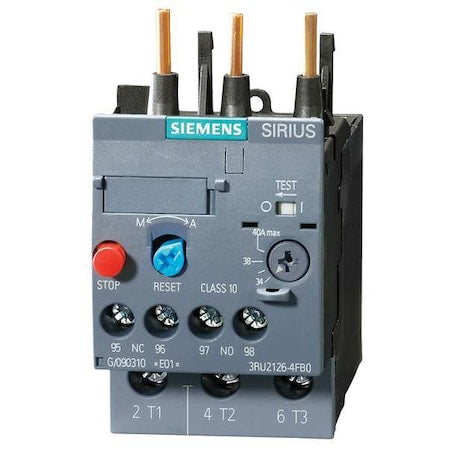 Siemens 3RU21261FB0 - Overload Relay, 1 NC/1 NO, 3.5 A Min current, 5 A Max current, 690 V AC