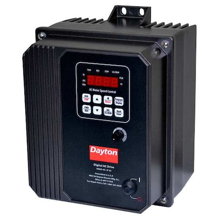 Dayton 13E656 - Variable Frequency Drive, Black/Gray