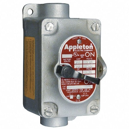 Appleton Electric EDSC31101 - Manual Motor Starter, 1 P, Handle, 20 A