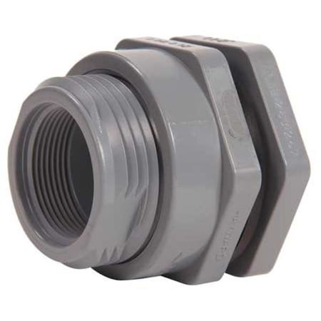 Hayward Flow Control BFAS2010CES - Bulkhead Fitting, 1", CPVC/EPDM, Socket x FPT