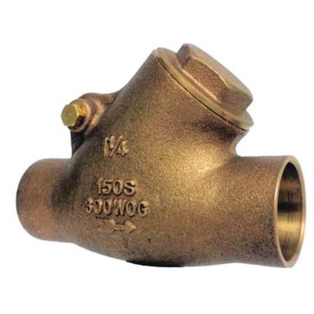 Milwaukee Valve 1509Y 3/4" - 3/4" Solder Bronze Swing Y Check Valve