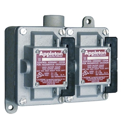 Appleton Electric EDS275-RU2 - Control Station,3/4 In,2 Gang,10 A at 600 V