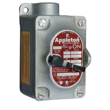 Appleton Electric EDS110-F1 - Tumbler Switch, 1 Gang, Dead-End, 1-Pole