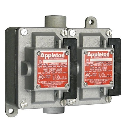 Appleton Electric EDSC250-R2 - Tumbler Switch,EDSC Series,2 Gang,2-Pole
