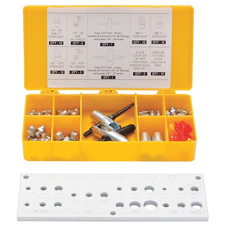 Westward 13X065 - Greasing Fitting Kit, 65 Pc.