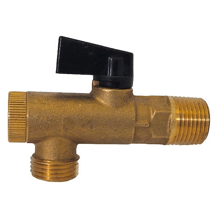 Speedaire 8508-2 - Brass Filter Ball Valve,Ang.,MNPT,1/4 In