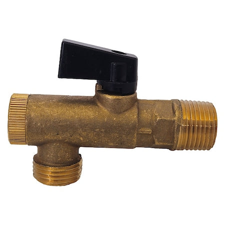 Speedaire 8508-4 - Brass Filter Ball Valve,Ang.,MNPT,1/2 In