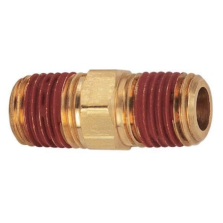 Parker VS216P-8-4 - Reducing Nipple Brass Reducing Nipple, 1/2 in Male NPT X 1/4 in Male NPT
