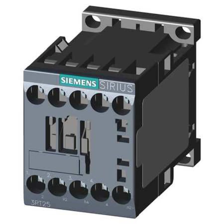 Siemens 3RT25171AK60 - IEC Magnetic Contactor, No Auxiliary Contacts, 110 V-120 V AC, 4 P, Non-Reversing, Screw