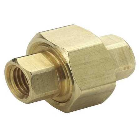Parker 212P-4 - Union Brass Dryseal Pipe Fitting, 1/4 in Female NPT X 1/4 in Male NPT