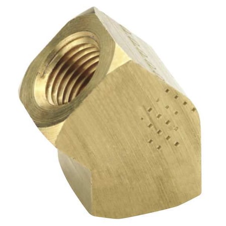 Parker 2201P-2-2 - 45 Degrees Extruded Elbow Brass Dryseal Pipe Fitting, 1/8 in Female NPT X 1/8 in Female NPT