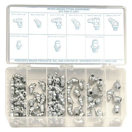 Precision Brand 13975 - Hydraulic Grease Fitting,Metric,Stl,PK95