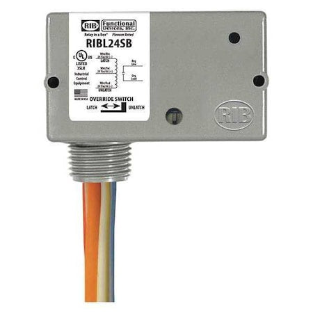 Functional Devices-Rib RIBL24SB - Latching Relay,w/Switch,24 Vac/DC