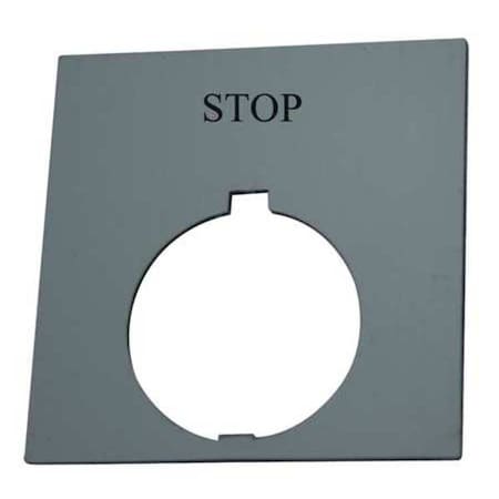 Eaton HT8SP51 - Legend Plate, Square, Hand-Off-Auto, Black