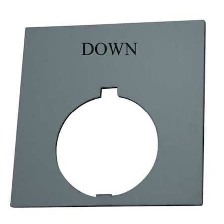 Eaton HT8SP74 - Legend Plate,Down,White/Black,Rectangular