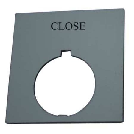 Eaton HT8SP73 - Legend Plate,Close,White/Blk,Rectangular