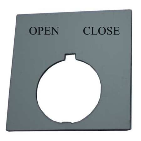 Eaton HT8SP43 - Legend Plate,Open Close,Wht/Blk,Rectangle