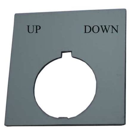 Eaton HT8SP48 - Legend Plate,Up-Down,Wht/Blk,Rectangular