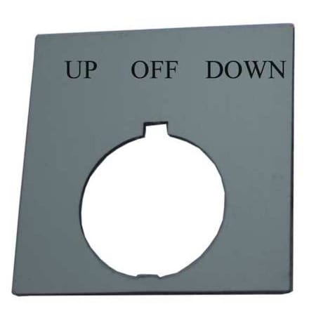 Eaton HT8SP54 - Legnd Plate,Up Off Down,Wht/Blk,Rectangular