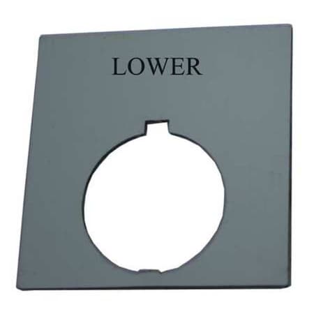 Eaton HT8SP23 - Legend Plate,Lower,White/Blk,Rectangular