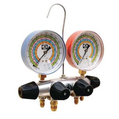 Jb Industries 25708 - Manifold Gauge Kit,5 ft L,3/8 Gauge