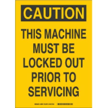 Brady 65516 - Caution Security Sign, 14 in Height, 10 in Width, Fiberglass, Rectangle, English