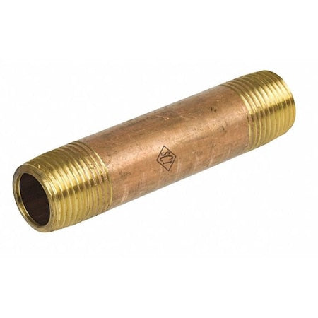 Smith-Cooper 4385010980 - 3/8" MNPT x 12" TBE Brass Pipe Nipple Sch 40
