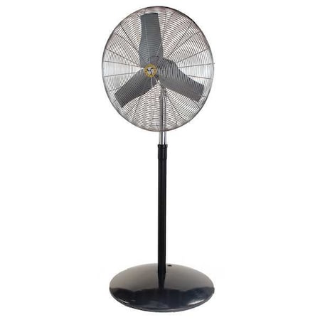 Airmaster Fan 71568 - Standard Duty Industrial Fan, Pedestal Mount, 30 in Blade Dia, 115 V, 3,415/5,300/7,185 cfm